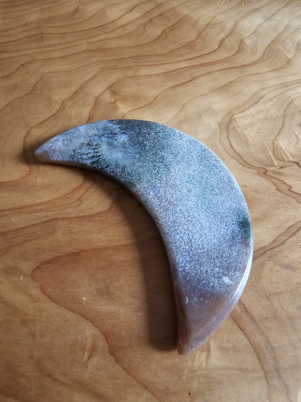 Crescent Moon Stone Accent - Blue Green Brown - Picture 3 of 4
